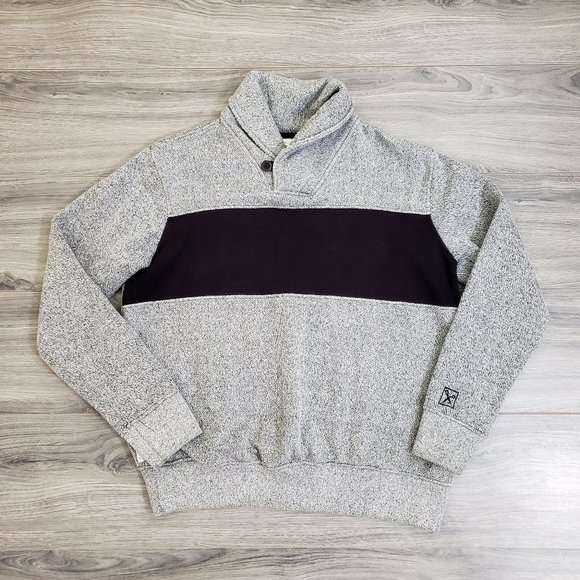 Marc Ecko Other - Marc Ecko Cut & Sew Mock Neck Pullover Sweatshirt Gray Size Medium